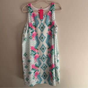 Lilly Pulitzer Jackie Shift Dress Resort White Girls Best Friend Size Large